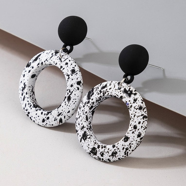 Black and White Earrings